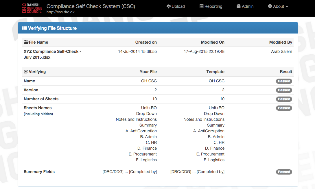 Step 3: Exporting Data from the CSC Excel sheet